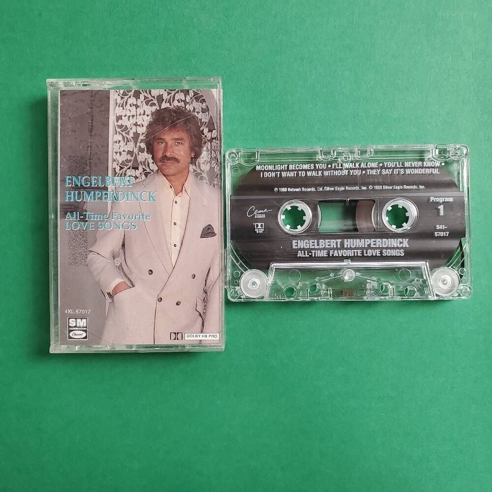 Engelbert Humperdinck – All-Time Favorite Love Songs Cassette 1989 Silver Eagle